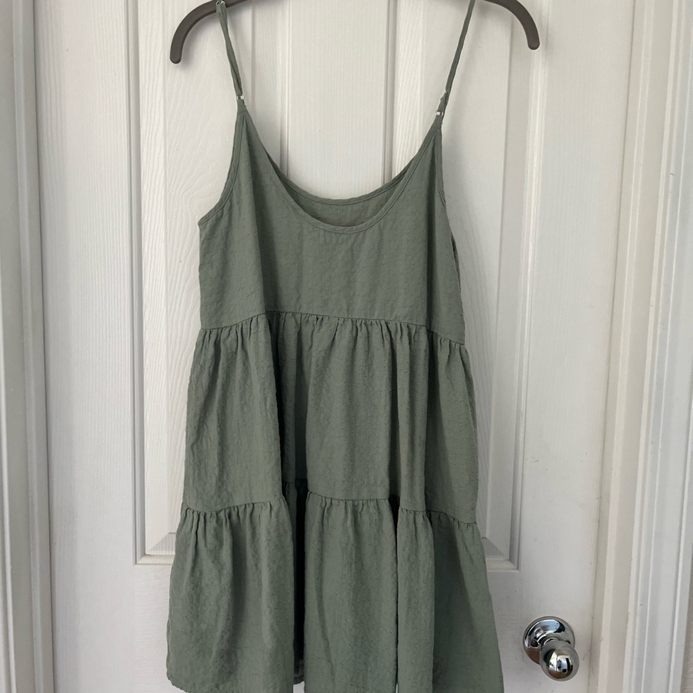 SOLD!!  Green Tiered Sundress